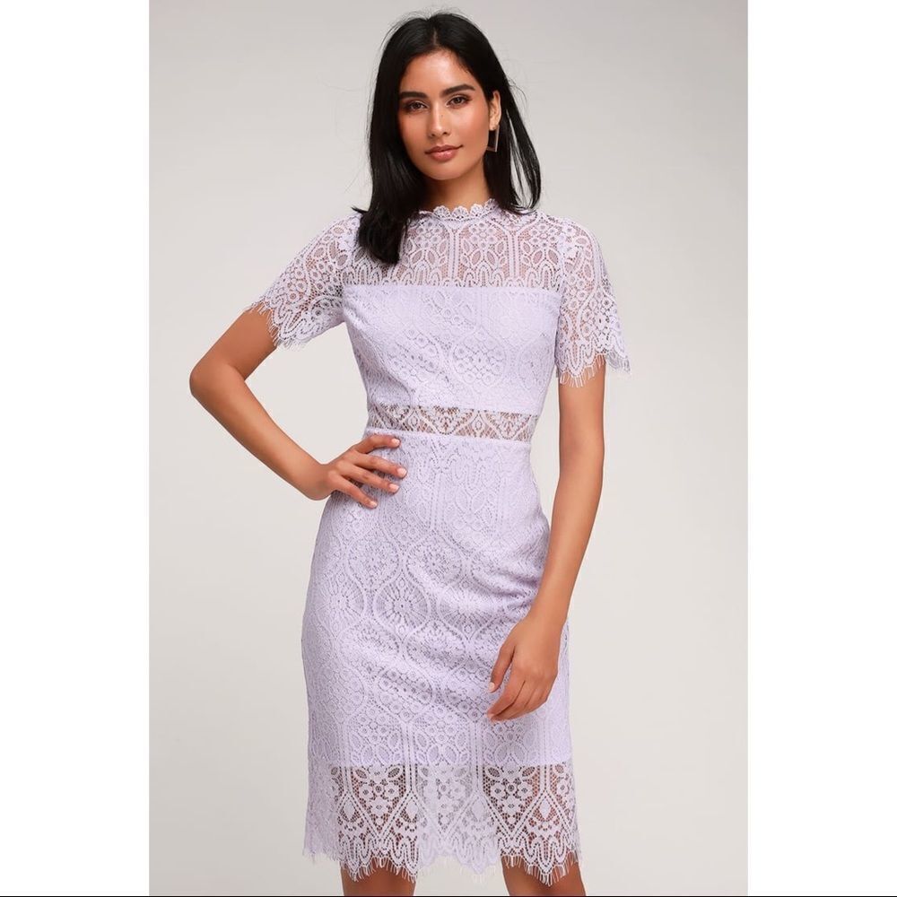 ✨ Remarkable Lavender Lace Dress✨ - Picture 2 of 6